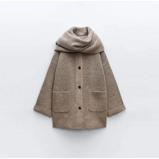 OVERCOAT WITH SCARF